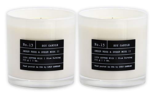 Lulu Candles | Amber, Rose & Sheer Musk | Luxury Scented Soy Candles | Hand Poured