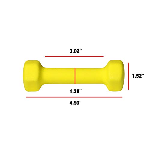WF Athletic Supply Color Neoprene Dumbbell for Muscle Toning, Strength Building