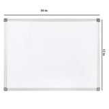 Welmors Office Magnetic White Board, Small Dry Erase Board 12'' x 16'', Aluminium