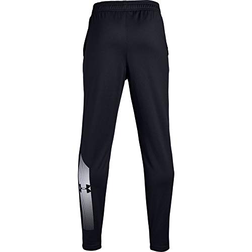 Under Armour Boys' Brawler Tapered Training Pants, Black (001)/White, Youth X-Small