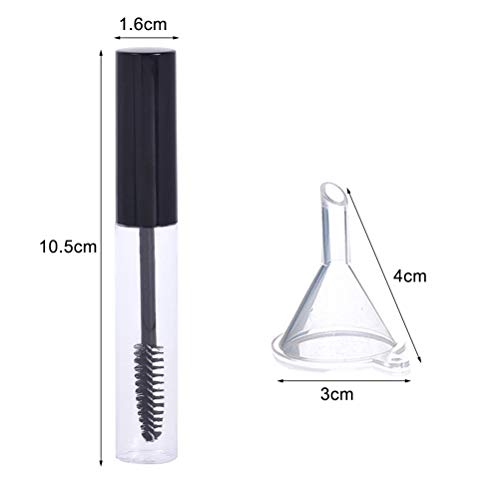 Pengxiaomei 2pcs 10ml Empty Mascara Tube with Eyelash Wand, Eyelash Cream