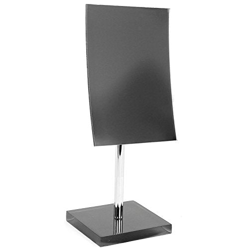 Gedy RA2018-14 Rainbow Pedestal 2.5X Magnifying Mirror, 5" L x 5.51" W, Black