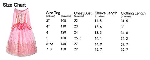 ReliBeauty Girls Princess Dress up Costume with Accessories, 3T, Pink