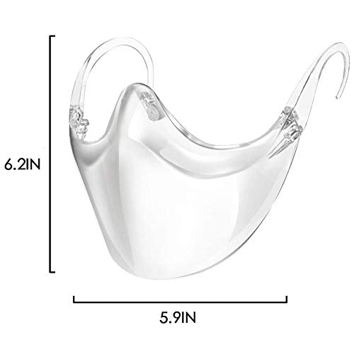 Transparent_Face_Mask, Clear Combine Plastic Reusable Clear Face Bandanas, Upgraded