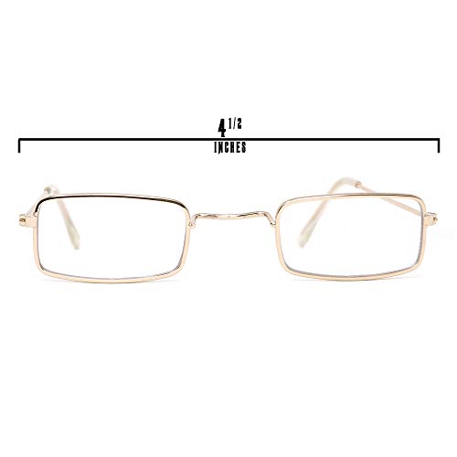 Skeleteen Old Man Costume Glasses - Rectangular Granny Dress Up Eyeglasses - 1 Pair
