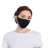 ROSEWARD 100% Mulberry Silk Face Adjustable Mask with Filter Pocket-Black