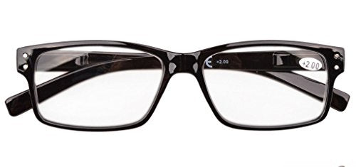 Eyekepper 5-Pack Spring Hinges Vintage Reading Glasses Men Includes Sunshine Readers