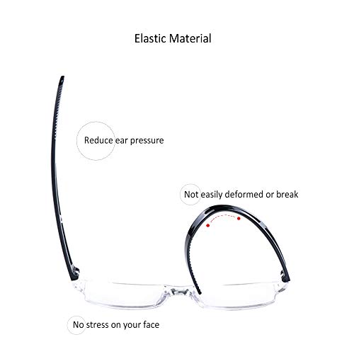 4 Pairs Reading Glasses, Blue Light Blocking Glasses, Computer Reading Glasses