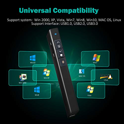 VicTsing Presentation Clicker Wireless Presenter Remote, 100FT Presentation Remote