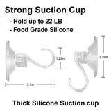 2PCS Wreath Hanger, Suction Cup Hooks with Key Lock, Heavy Duty Vacuum Wall Window