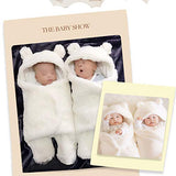 Baby Swaddle Blanket Boys Girls Cute Cotton Plush Receiving Blanket Newborn Sleeping
