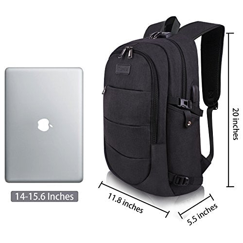 Travel Laptop Backpack Water Resistant Anti-Theft Bag with USB Charging Port