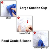 2PCS Wreath Hanger, Suction Cup Hooks with Key Lock, Heavy Duty Vacuum Wall Window