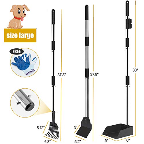 Niubya Dog Pooper Scooper, Extra Large Poop Scooper for Large and Small Dogs