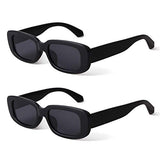 BUTABY Rectangle Sunglasses for Women Retro Driving Glasses 90’s Vintage Fashion