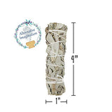 Premium California White Sage 4 Inch Smudge Sticks - 3 Pack. Use for Home Cleansing