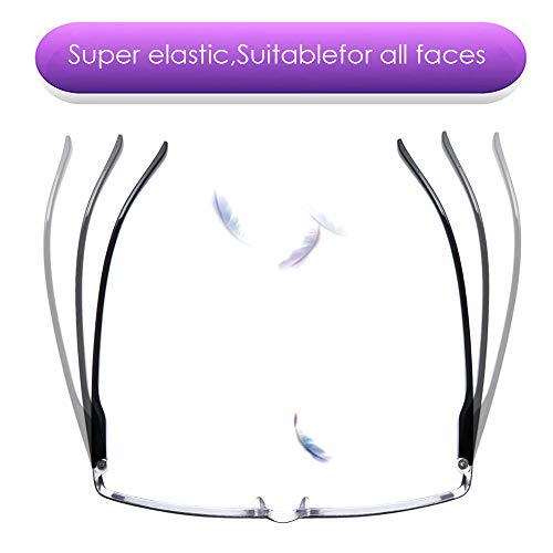 TERAISE 4PCS Fashion Anti-blue light Reading Glasses Men Women Computer Reader(0.0X)