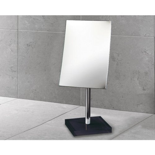Gedy RA2018-14 Rainbow Pedestal 2.5X Magnifying Mirror, 5" L x 5.51" W, Black