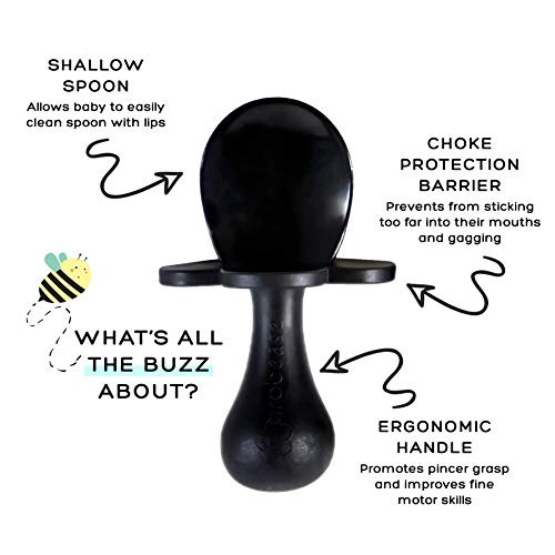 GRABEASE First Self Feed Baby Utensils with a Togo Pouch - Anti-Choke, BPA-Free