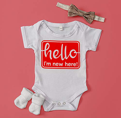 Cricut White Baby Bodysuit, 0 – 3 Months, Blanks Infusible Ink, 0-3