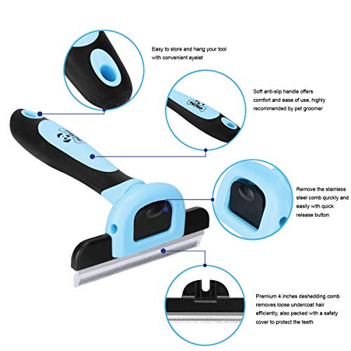 Pet Grooming Brush Effectively Reduces Shedding by Up to 95% Professional