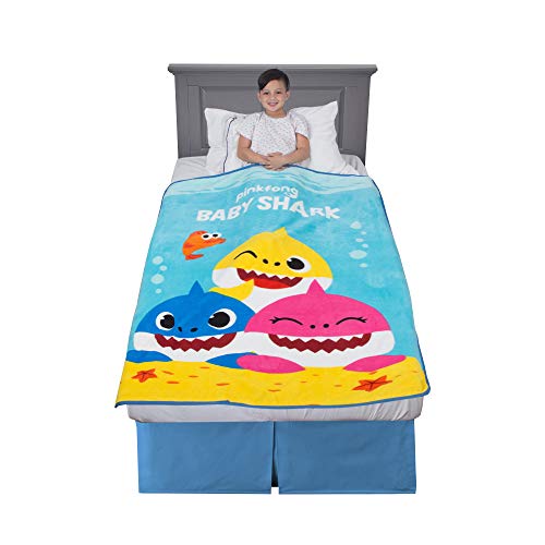 Franco Kids Bedding Super Soft Plush Throw, 46" x 60", Baby Shark