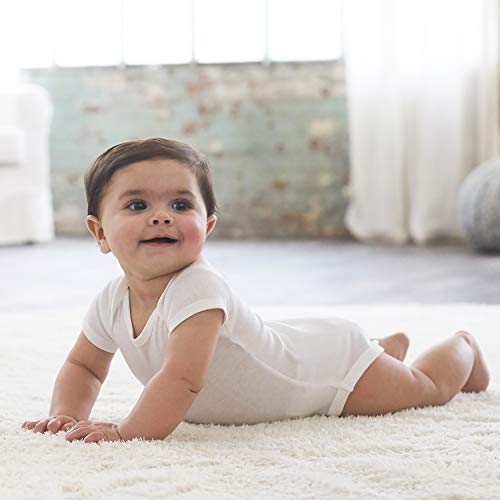 Gerber Baby 8-Pack Short Sleeve Onesies Bodysuits, Solid White, Preemie