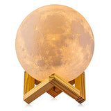 Moon Lamp 3D Printing Moon Light with Stand &Touch Control and USB Rechargeable