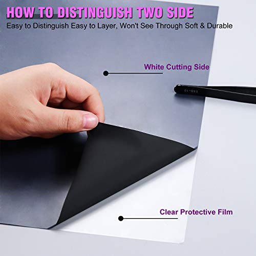 ARHIKY HTV 12IN x 5FT Roll - Iron On Heat Transfer Vinyl (Black)