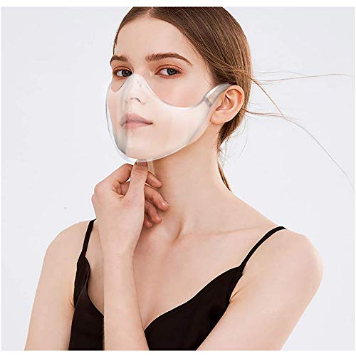 Transparent_Face_Mask, Clear Combine Plastic Reusable Clear Face Bandanas, Upgraded