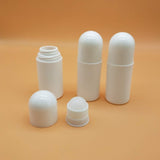 SUPVOX 10PCS Plastic Roller Bottles Empty Refillable Roll on Bottles for Essential Oil Perfume Serum Cosmetics Lotion with Plastic Roller Ball 50ML (White)