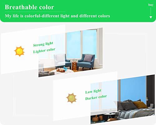 Coavas Window Film Privacy Frosted Window Sticker, Colorful Decorative Window Vinyl
