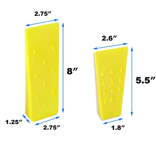6 Pack Tree Felling Wedges with Spikes for Safe Tree Cutting – 3 Each of 8” and 5.5”