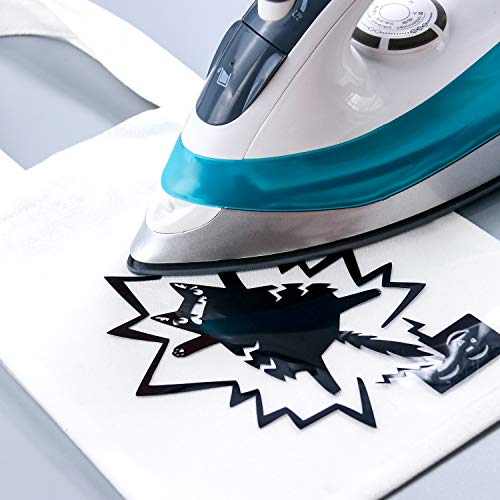 ARHIKY HTV 12IN x 5FT Roll - Iron On Heat Transfer Vinyl (Black)