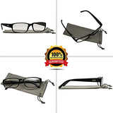 Reading Glasses - 9504HP - 3 Pack - 2 Black & 1 Sun Black - 1.00