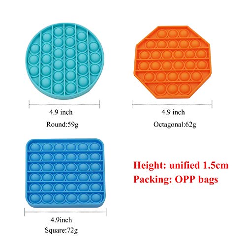 Push Pop Bubble Fidget Sensory Toy,Autism Special Needs Stress Reliever Silicone Stress