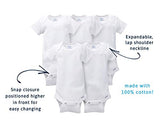 Gerber Baby 8-Pack Short Sleeve Onesies Bodysuits, Solid White, Preemie