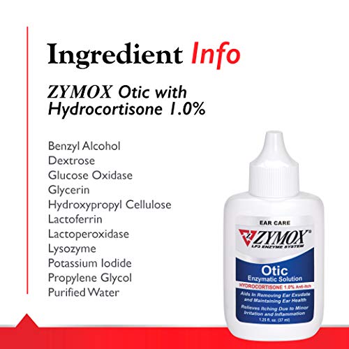 Zymox Ear Solution the Only No Pre-Clean Once-a-Day Dog and Cat Ear Solution