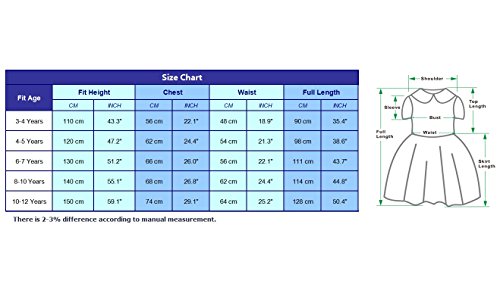 Party Chili Princess Costumes Birthday Party Dress Up for Little Girls with Wig