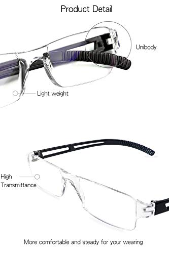 4 Pairs Reading Glasses, Blue Light Blocking Glasses, Computer Reading Glasses