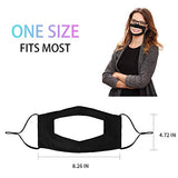 Gomust No Fog Clear Face Mask-Reusable Adjustable Nose Wire Washable Transparent