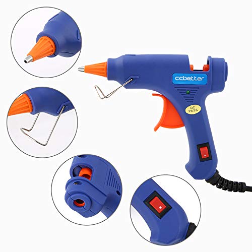 Hot Glue Gun, ccbetter upgraded version Mini Hot Melt Glue Gun with 30pcs Glue Sticks