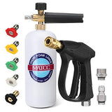 MATCC Foam Cannon Wash Gun Kit Pressure Washer Gun with 5 Nozzle Tips Snow Foam