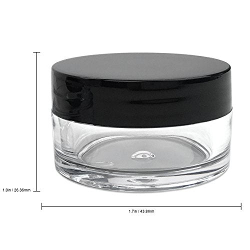 Beauticom 12 Piece 20g/20ml USA Acrylic Round Clear Jars with Lids for Lip Balms