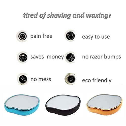 Crystal Hair Eraser for Women and Men, Magic Hair Eraser Crystal Hair Remover, Painless Exfoliation Hair Removal Tool for Arms Legs Back.
