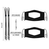 Gomust No Fog Clear Face Mask-Reusable Adjustable Nose Wire Washable Transparent