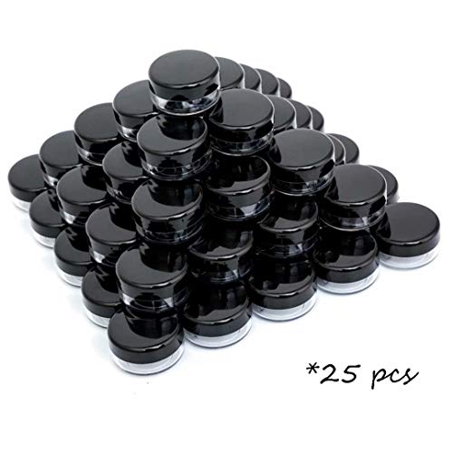 Tiny Sample Containers 3 Gram Sample Jars 25pcs Makeup Sample Containers with Lids