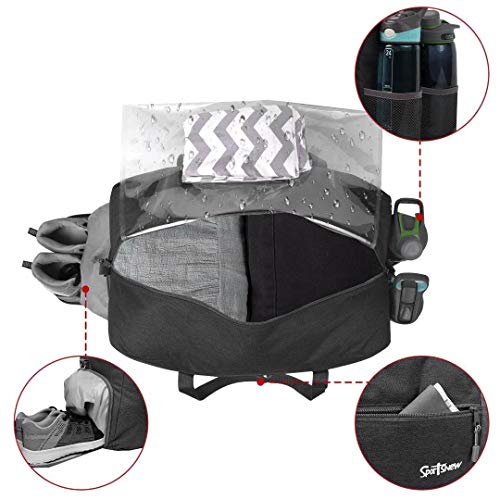 Sports Gym Bag with Wet Pocket & Shoes Compartment, Travel Duffel Bag