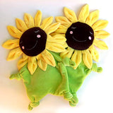 Sunflower Baby Shower Gift Plush, Personalized Sunflower Baby Blanket, Flower Lovey