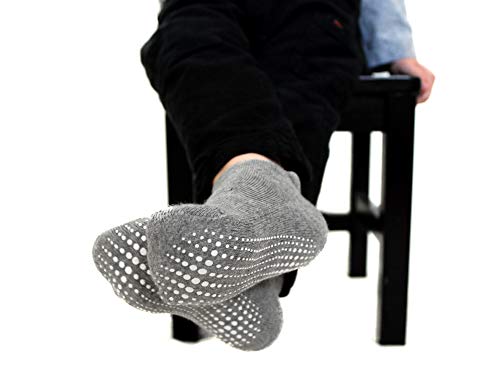 LA Active Baby Toddler Grip Ankle Socks - 6 Pairs - Non Slip/Skid Covered